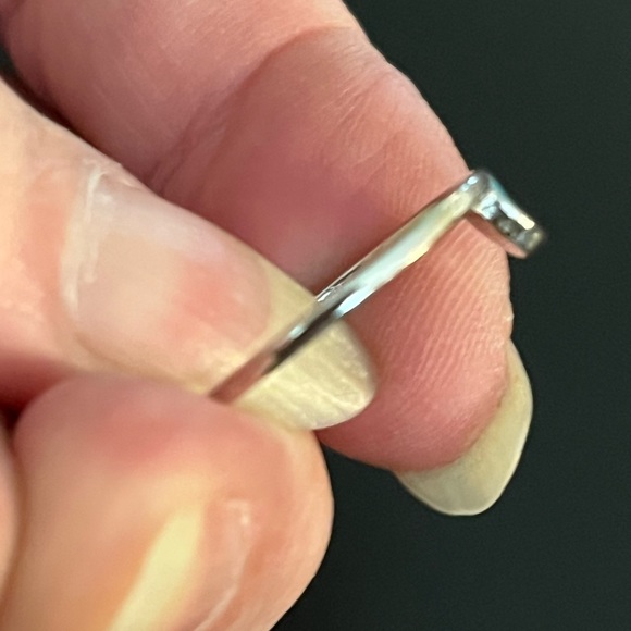 💖3/$10!!! Turquoise and silver dainty half circle ring. OS. - Picture 6 of 9